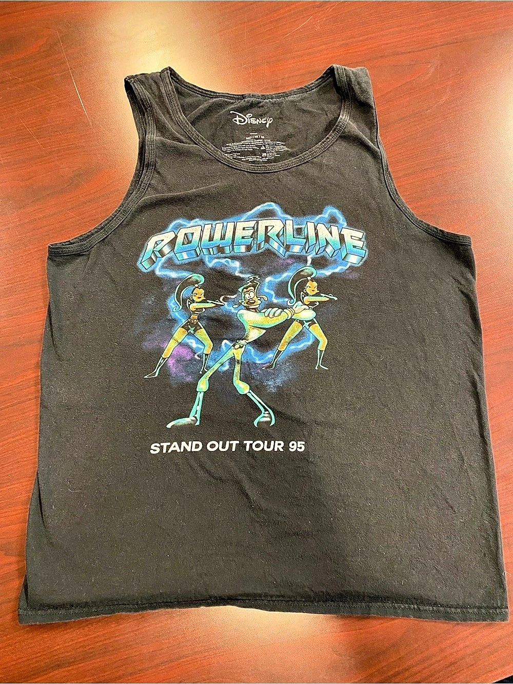 Disney Powerline Stand Out Tour 95 Graphic Tank Top Size Medium